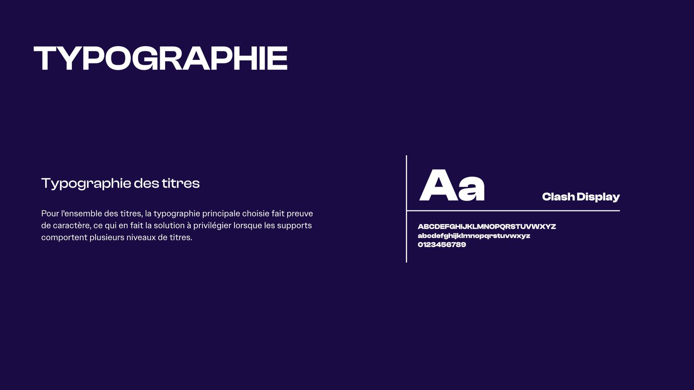 Typographie titres — Clash Display
